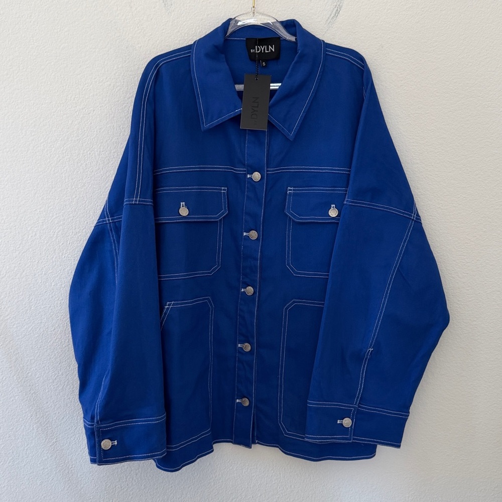 BY.DYLN Cooper Jacket In Cobalt - Picture 7 of 8